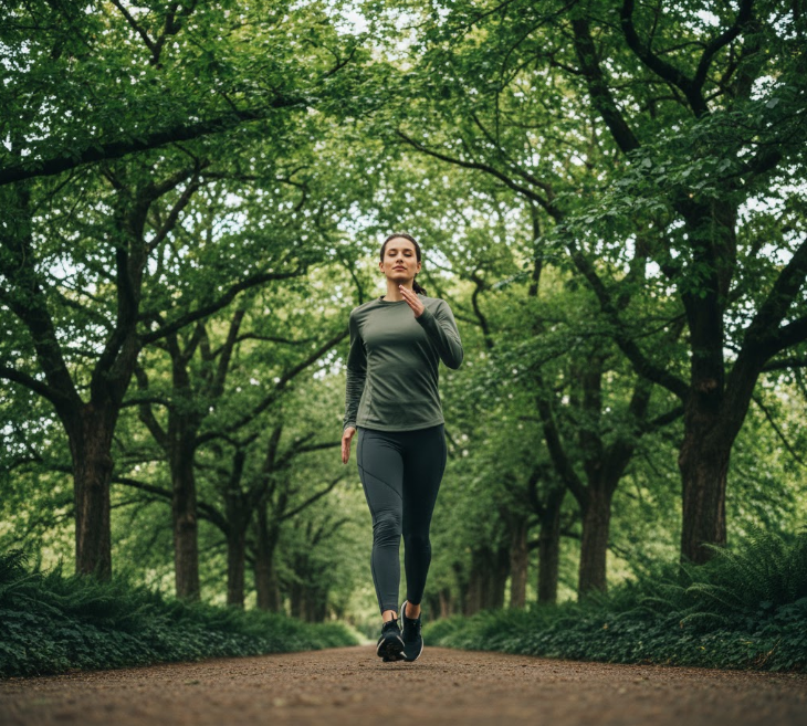 showing the positive impact of exercise and nature on mental health.