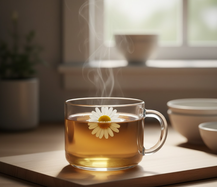 Soothe your stomach and reduce inflammation with chamomile tea.