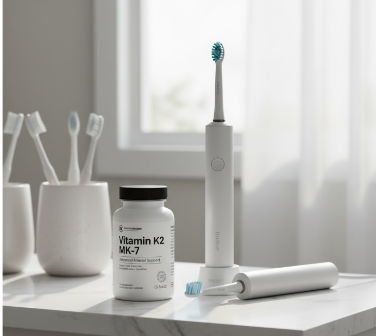 A product shot of Vitamin K2 MK-7 emphasizing its easy integration into a daily health routine.