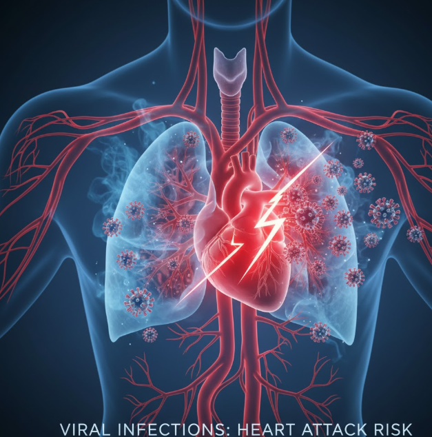 Viral infections don't just mess with your lungs; they can seriously spike your heart attack risk.