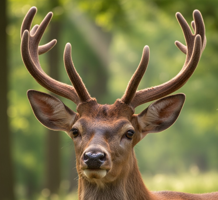 Male deer showing the soft Deer Antler Velvet.