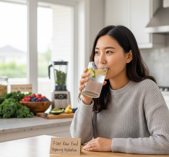 Hydration is essential for any Vegan managing the Raw Vegan "detox" phase of the 7-Day Raw Food Veganing Strategy.