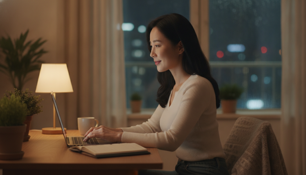 완벽주의와 자기 검열을 내려놓고 자유롭게 글을 쓰기 시작하는 모습