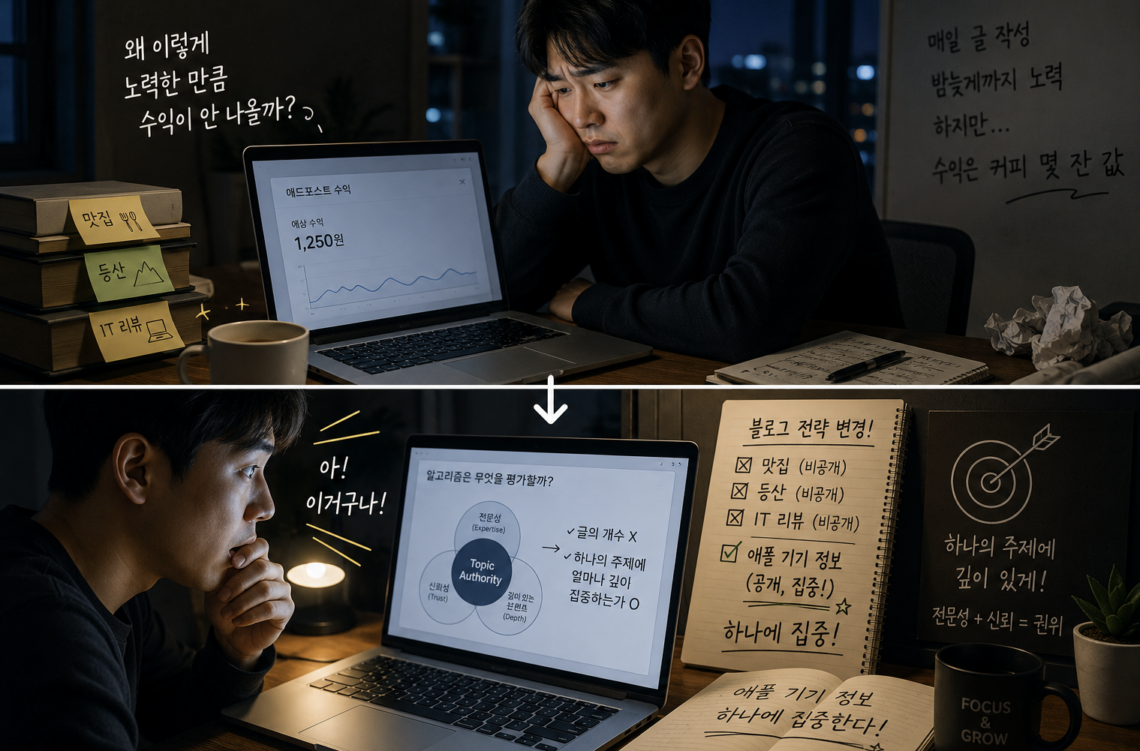블로그 주제, 단 하나에 집중해야 수익이 나는 이유