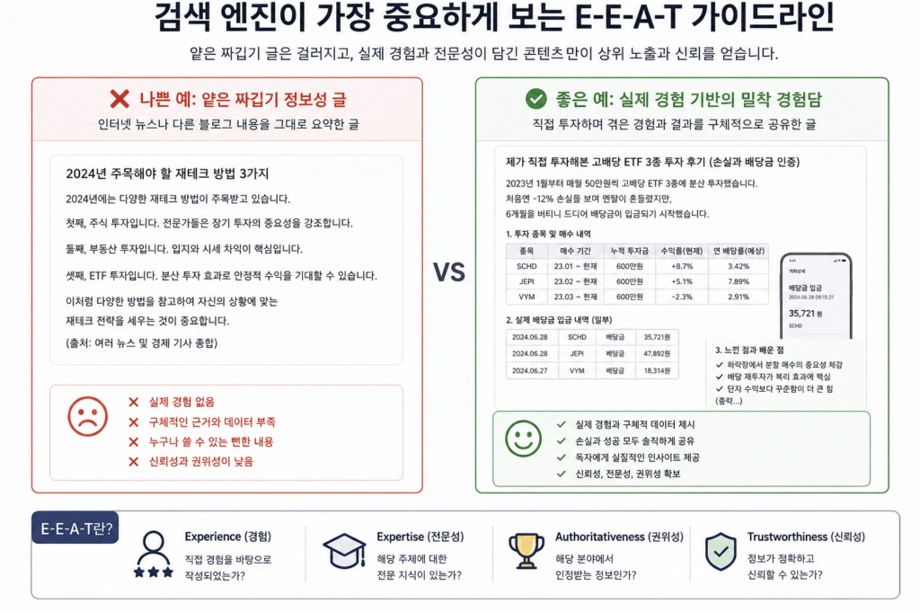 검색 엔진이 가장 중요하게 보는 E-E-A-T 가이드라인