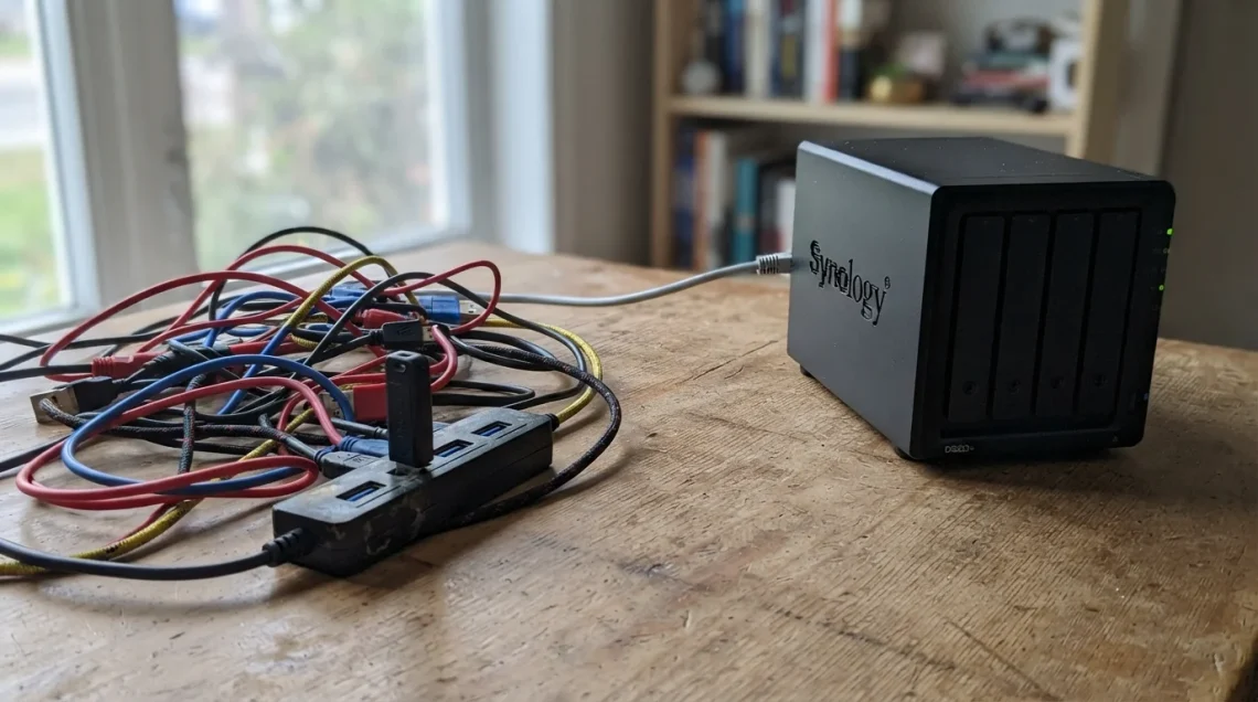 synology nas docker wordpress 구축을 위해 연결된 시놀로지 기기